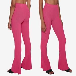 MISBHV Pink Knit Seamless Flared Trousers - XS/S - NWT